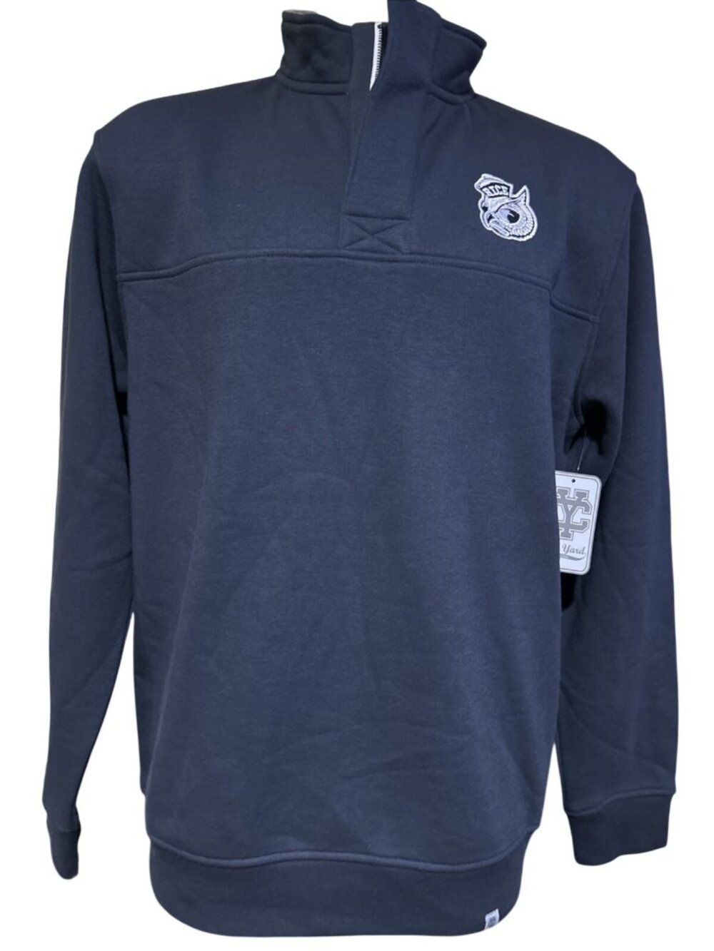 NEW Rice Owls Colosseum Blue 1/4 Zip Pullover Sweatshirt Men's L Fan Game day